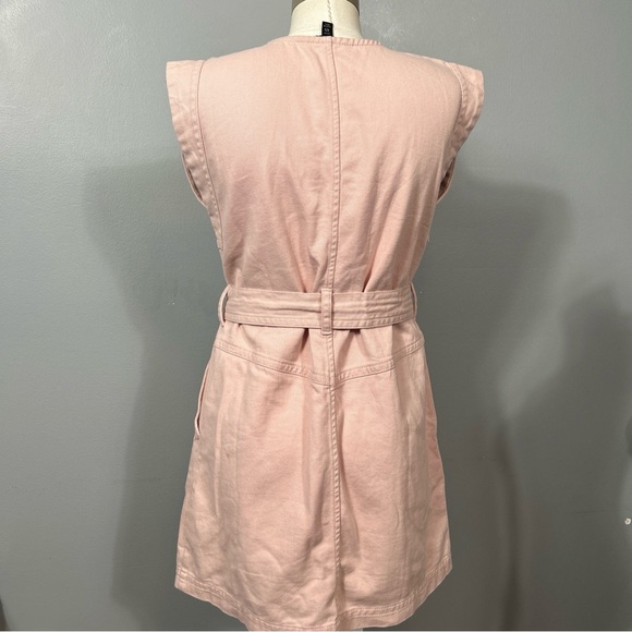 BANANA REPUBLIC Utility Summer Belted Dress 100% Cotton in Pink Size XS - Picture 6 of 10
